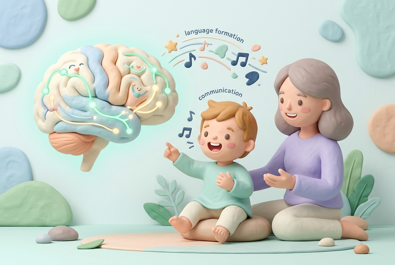 Ilustrasi Perkembangan Sel Saraf dan Wicara Anak