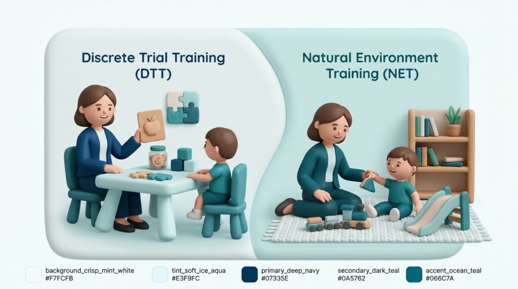Teknik Utama ABA: Perpaduan Discrete Trial Training (DTT) dan Natural Environment Training (NET)